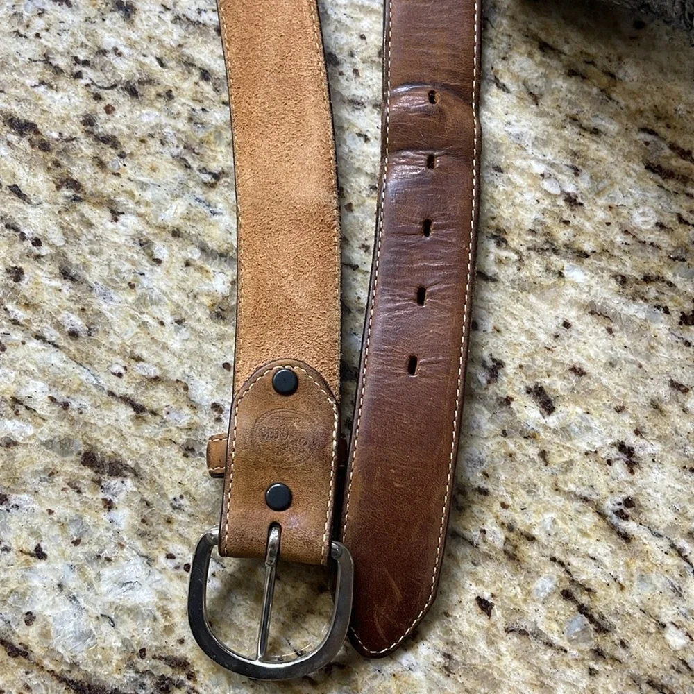 SILVER CREEK Brown Leather belt size 44”